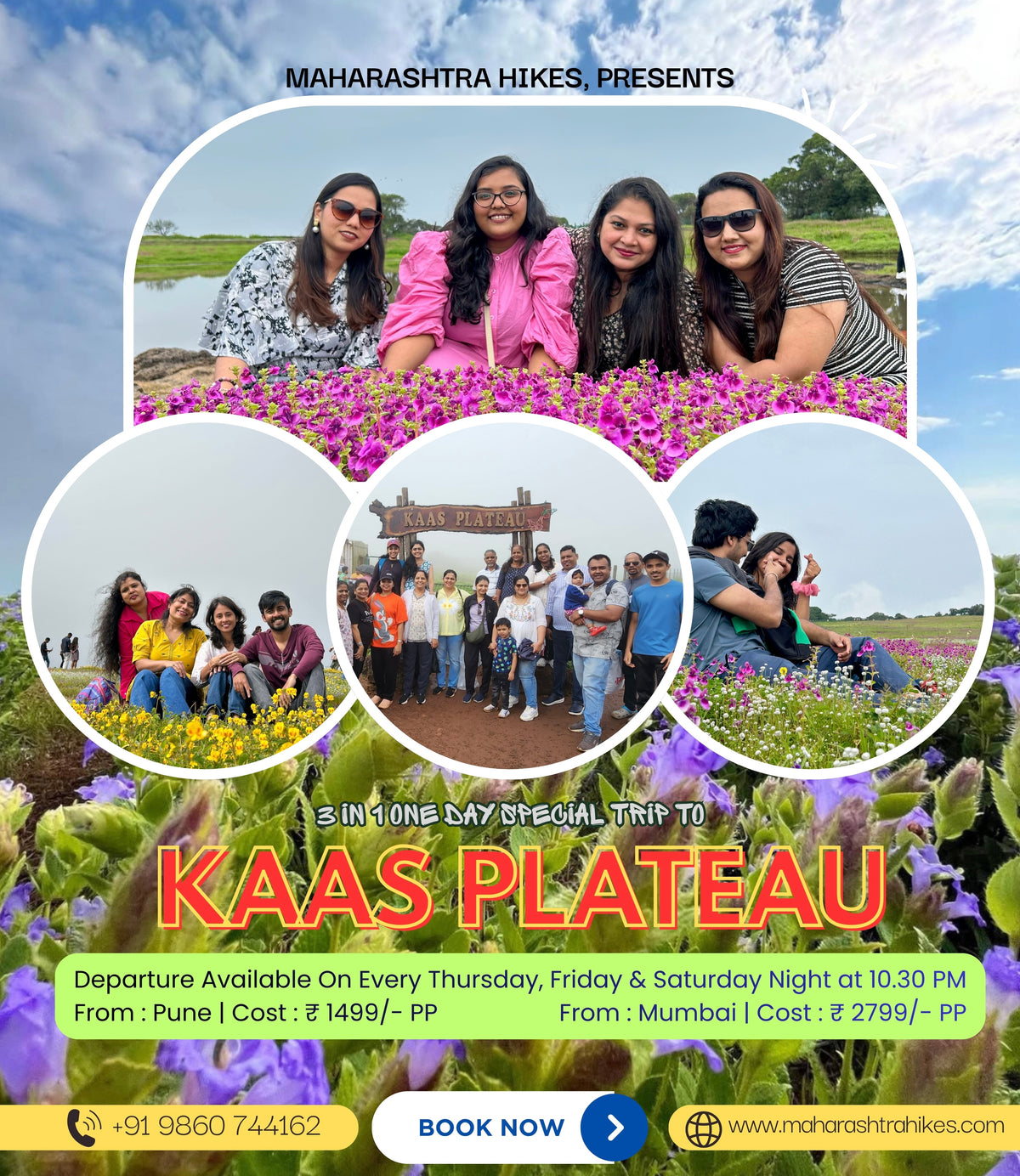 Kaas Plateau One Day Trip with Sajjangad & Historical Stepwell